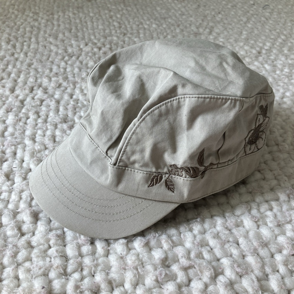 REI Womens Cadet Hat Size L/XL Cap Gathered back 100% Cotton Floral Y2K